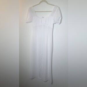 Sage The Label Sheer Midi Dress with slits White Women’s Size Small